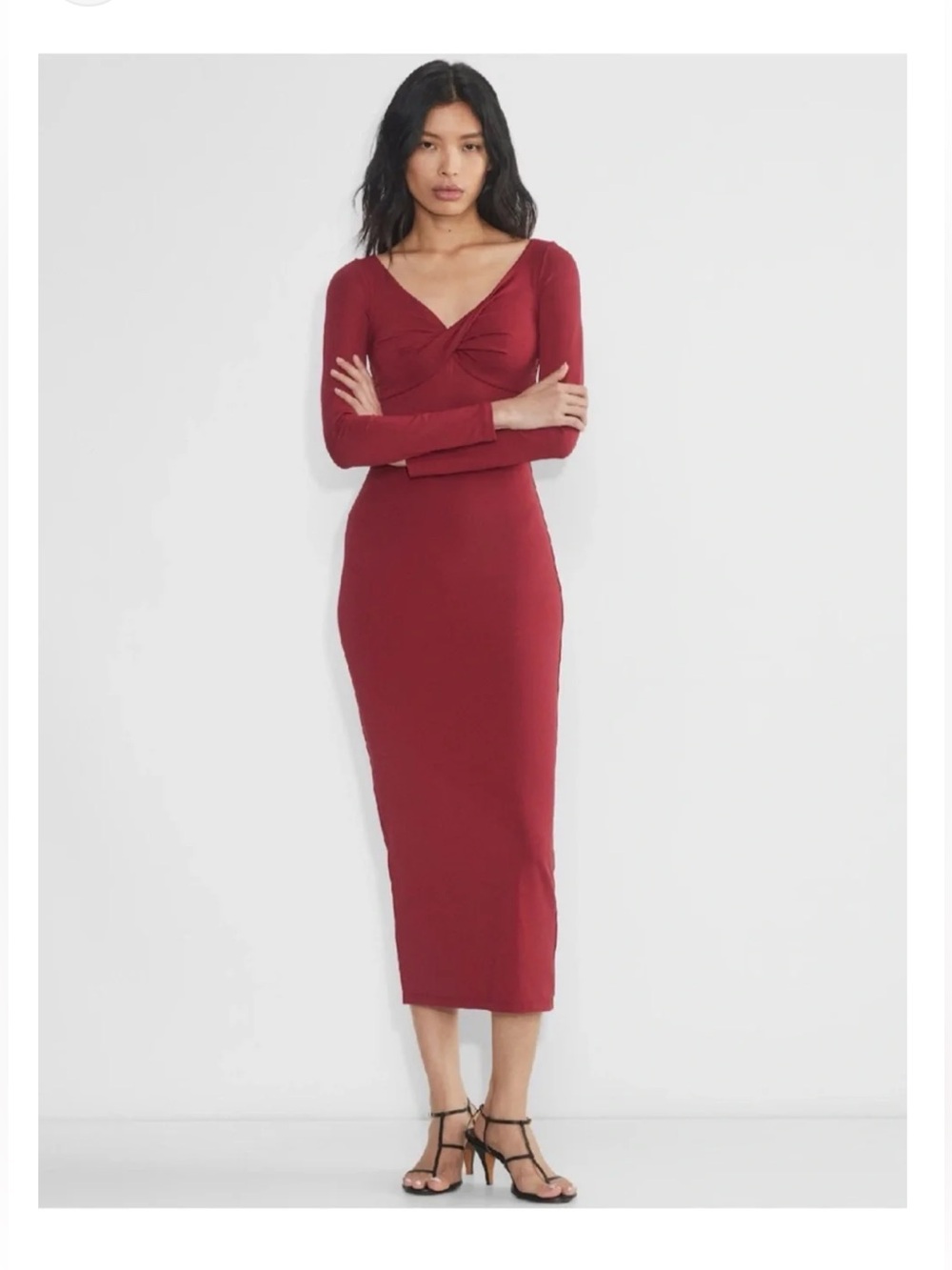 Aritzia Contour Long Sleeve Maxi Dress